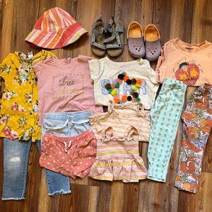 Lot of Spring/Summer Toddler Girl Clothing Size 3T/4T (14 pieces)